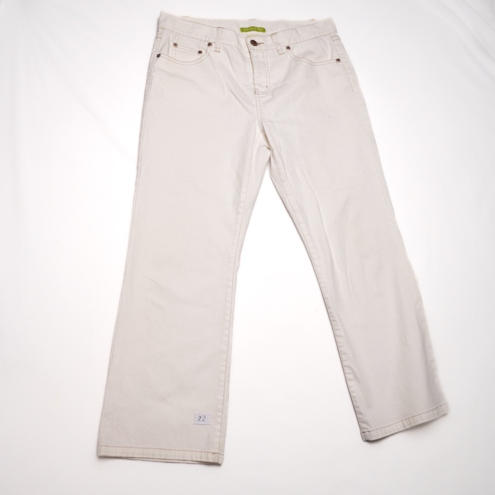 Sigrid Olsen Cream Straight-Leg Jeans, Women’s Size 8P, EUC